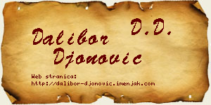 Dalibor Đonović vizit kartica